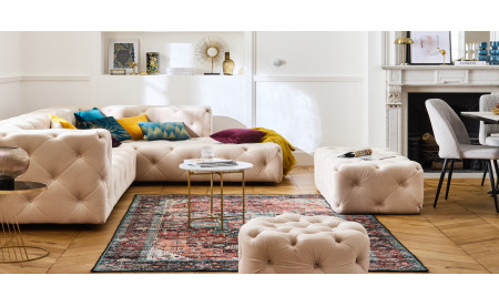 Canapé d'angle en velours